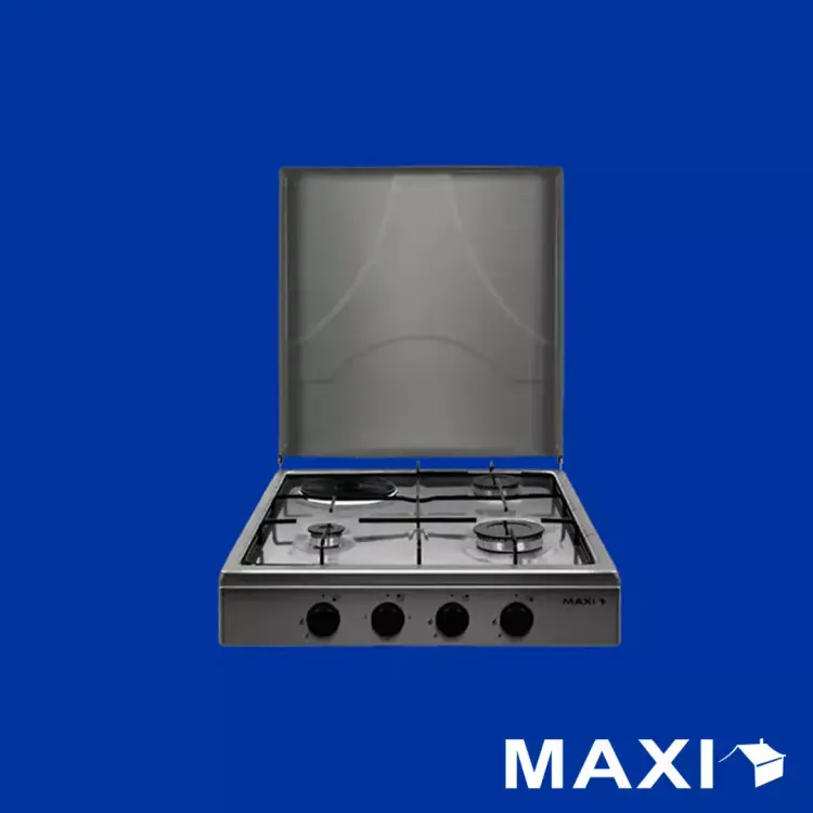 Maxi Tabletop Gas Cooker 3 Burners & 1 Electric Plate (411OC)