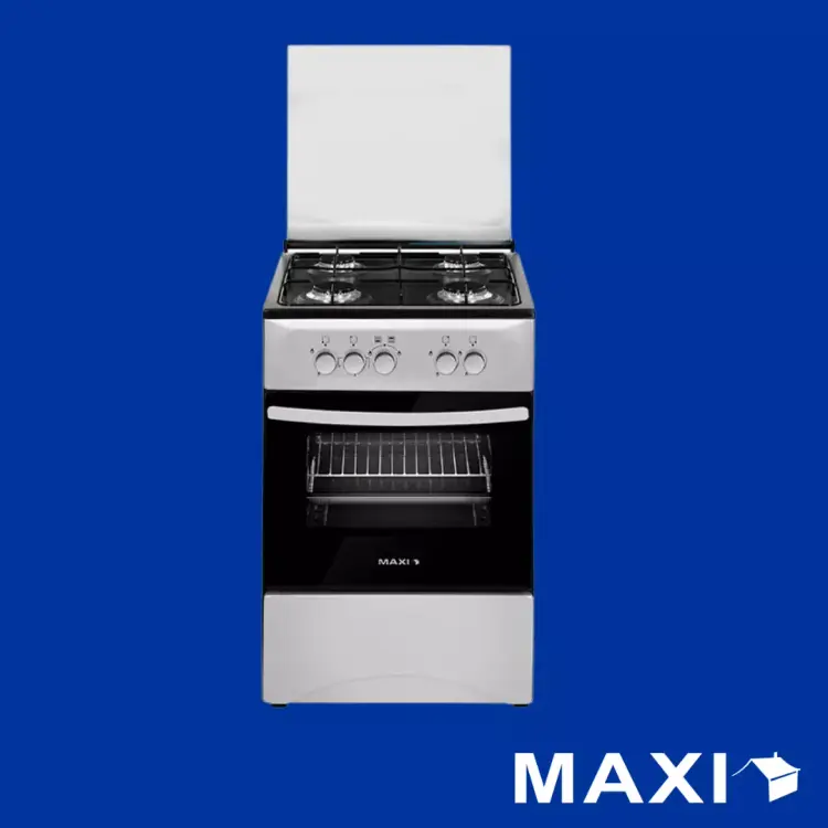 Maxi Gas Cooker 50x50 CM (4) Burners Black & Grey (BASIC)